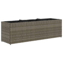 vidaXL 2 db szürke polyrattan kerti ültetőláda 3 cseréppel 105x30x32cm