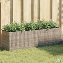 vidaXL 2 db szürke polyrattan kerti ültetőláda 3 cseréppel 105x30x32cm