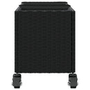 vidaXL 2 db fekete polyrattan növénytartó kerékkel 107x32x38 cm