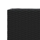 vidaXL 2 db fekete polyrattan növénytartó kerékkel 107x32x38 cm