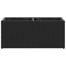 vidaXL 2 db fekete polyrattan kerti ültetőláda 2 cseréppel 72x30x32 cm
