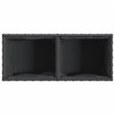 vidaXL 2 db fekete polyrattan kerti ültetőláda 2 cseréppel 72x30x32 cm