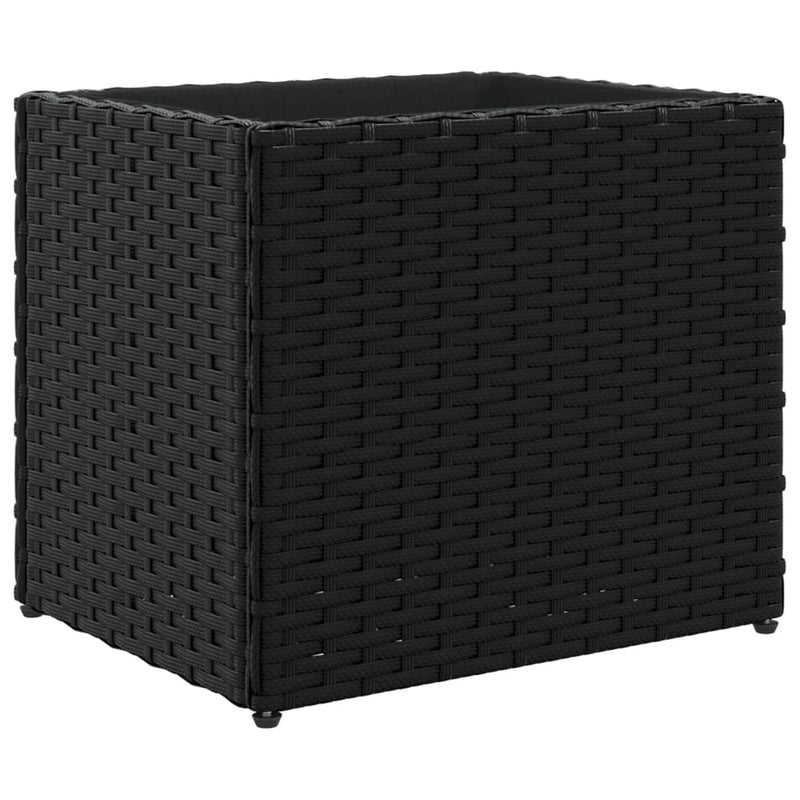 vidaXL 2 db fekete polyrattan kerti ültetőláda 36x30x32 cm