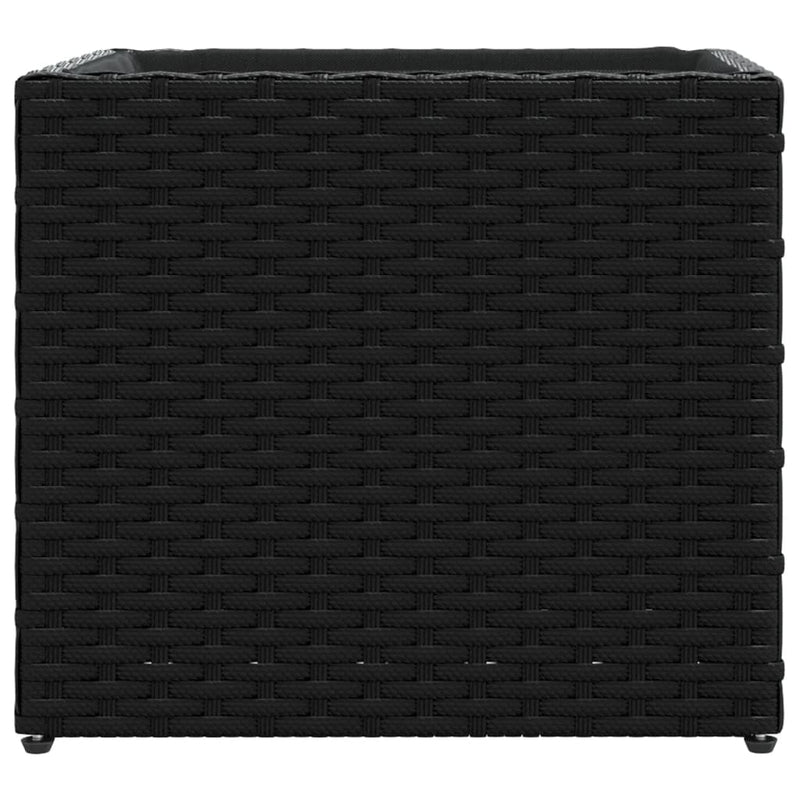 vidaXL 2 db fekete polyrattan kerti ültetőláda 36x30x32 cm