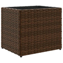 vidaXL 2 db barna polyrattan kerti ültetőláda 36x30x32 cm