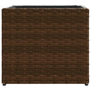 vidaXL 2 db barna polyrattan kerti ültetőláda 36x30x32 cm
