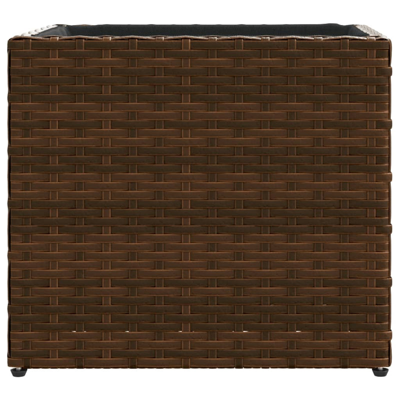 vidaXL 2 db barna polyrattan kerti ültetőláda 36x30x32 cm