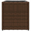 vidaXL 2 db barna polyrattan kerti ültetőláda 36x30x32 cm