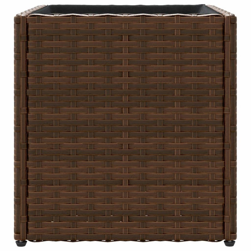 vidaXL 2 db barna polyrattan kerti ültetőláda 36x30x32 cm
