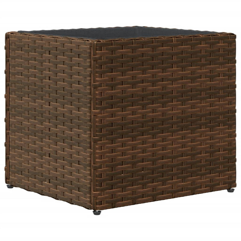 vidaXL 2 db barna polyrattan kerti ültetőláda 36x30x32 cm