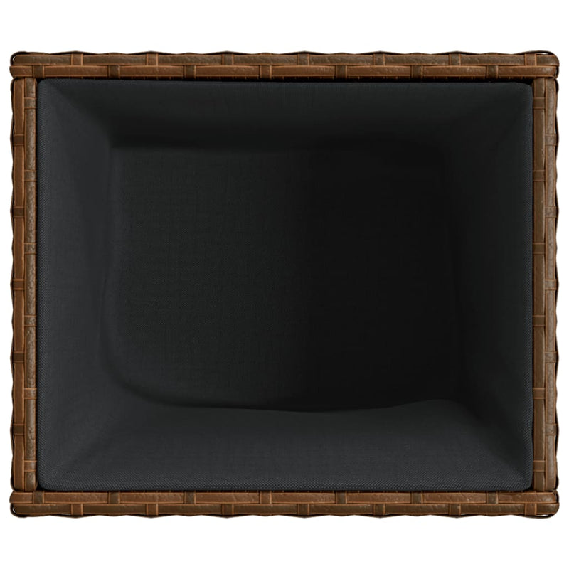 vidaXL 2 db barna polyrattan kerti ültetőláda 36x30x32 cm