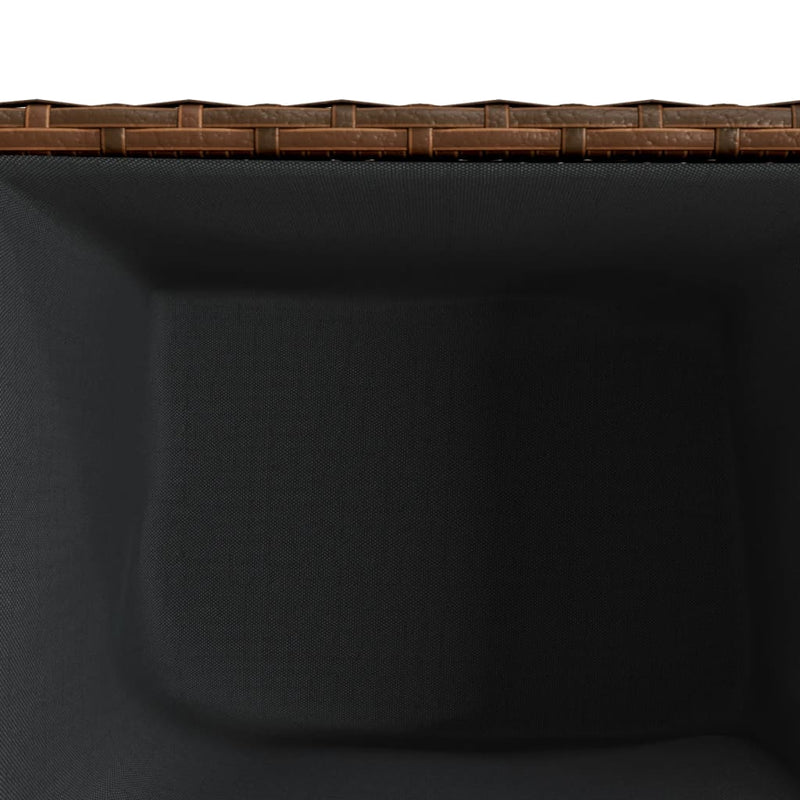vidaXL 2 db barna polyrattan kerti ültetőláda 36x30x32 cm