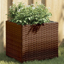 vidaXL 2 db barna polyrattan kerti ültetőláda 36x30x32 cm