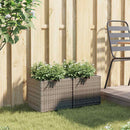 vidaXL 2 db szürke polyrattan kerti ültetőláda 36x30x32 cm