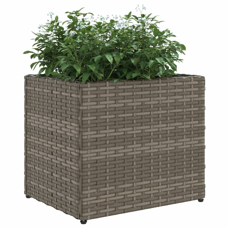 vidaXL 2 db szürke polyrattan kerti ültetőláda 36x30x32 cm