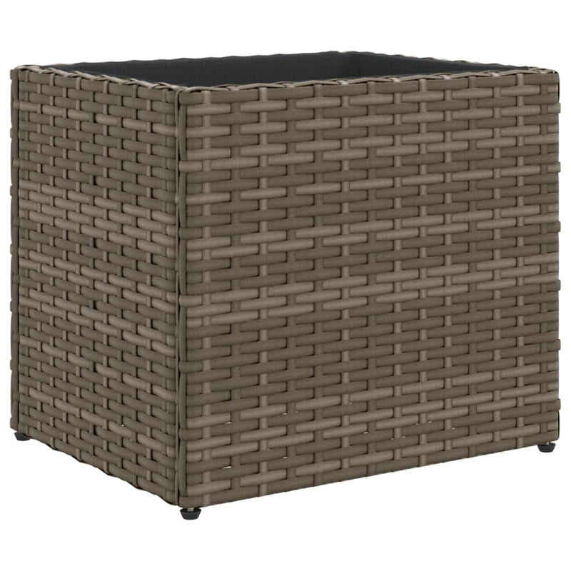 vidaXL 2 db szürke polyrattan kerti ültetőláda 36x30x32 cm