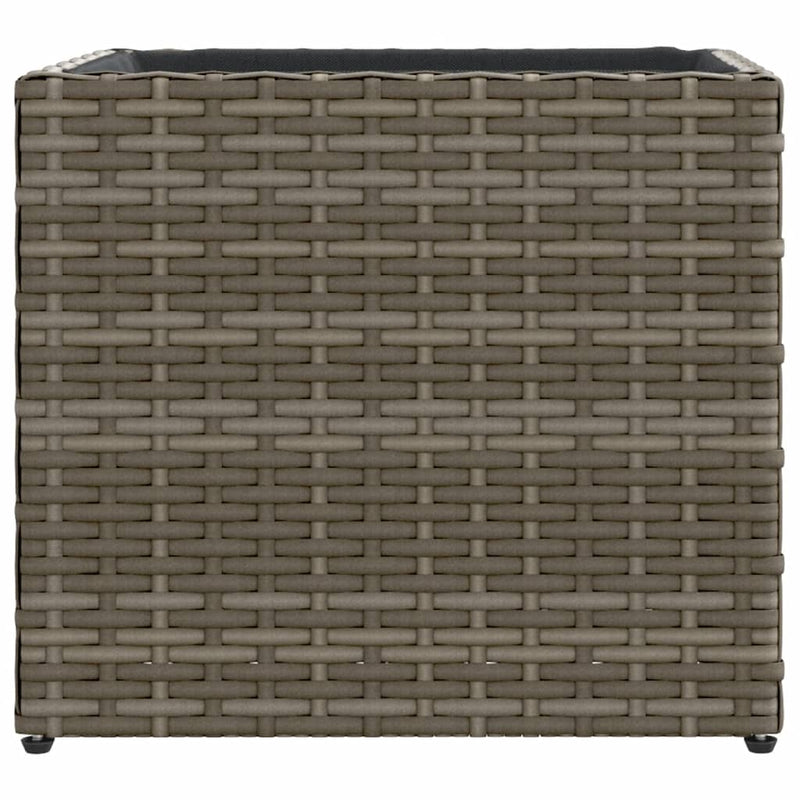 vidaXL 2 db szürke polyrattan kerti ültetőláda 36x30x32 cm