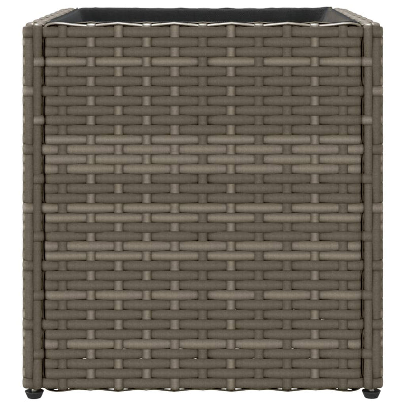 vidaXL 2 db szürke polyrattan kerti ültetőláda 36x30x32 cm