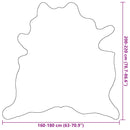 vidaXL fekete és fehér valódi marhabőr szőnyeg 180 x 220 cm