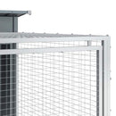 vidaXL antracit színű horganyzott acél kutyaház kifutóval 153 x 194 x 110 cm