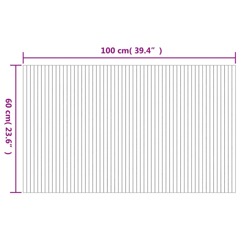 vidaXL négyszögletű barna bambusz szőnyeg 60 x 100 cm