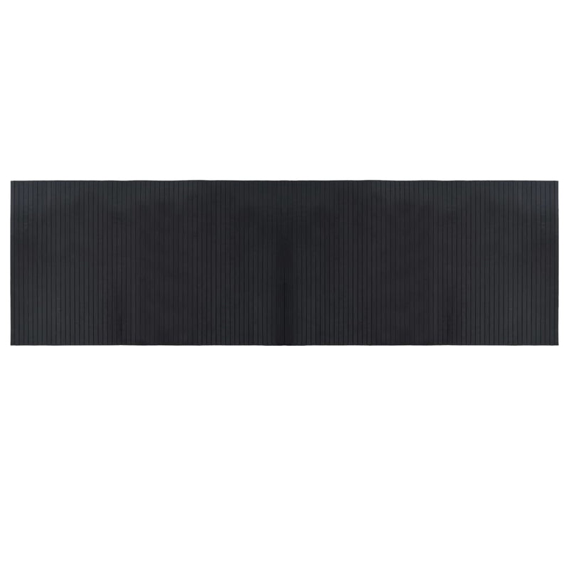 vidaXL négyszögletű fekete bambusz szőnyeg 60 x 200 cm