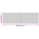 vidaXL négyszögletű fekete bambusz szőnyeg 60 x 200 cm