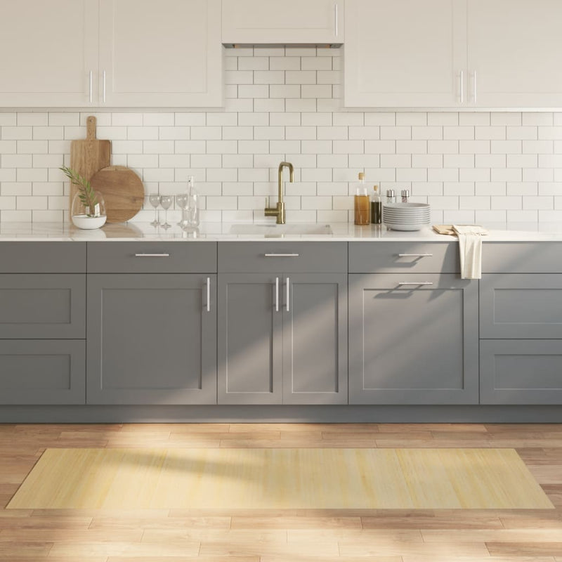 vidaXL négyszögletű világos természetes bambusz szőnyeg 60 x 200 cm