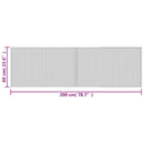 vidaXL négyszögletű szürke bambusz szőnyeg 60 x 200 cm