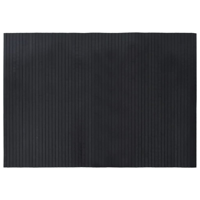 vidaXL négyszögletű fekete bambusz szőnyeg 70 x 100 cm