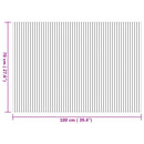 vidaXL négyszögletű természetes bambusz szőnyeg 70 x 100 cm