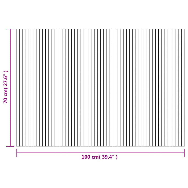 vidaXL négyszögletű szürke bambusz szőnyeg 70 x 100 cm