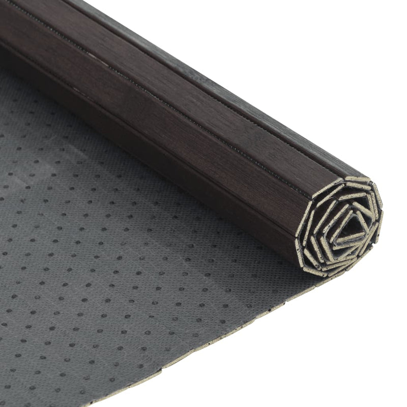 vidaXL négyszögletű sötétbarna bambusz szőnyeg 70 x 100 cm