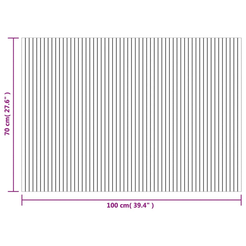 vidaXL négyszögletű sötétbarna bambusz szőnyeg 70 x 100 cm