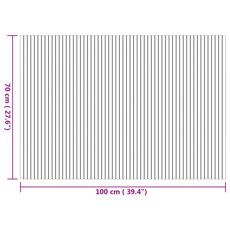 vidaXL négyszögletű természetes bambusz szőnyeg 70 x 200 cm