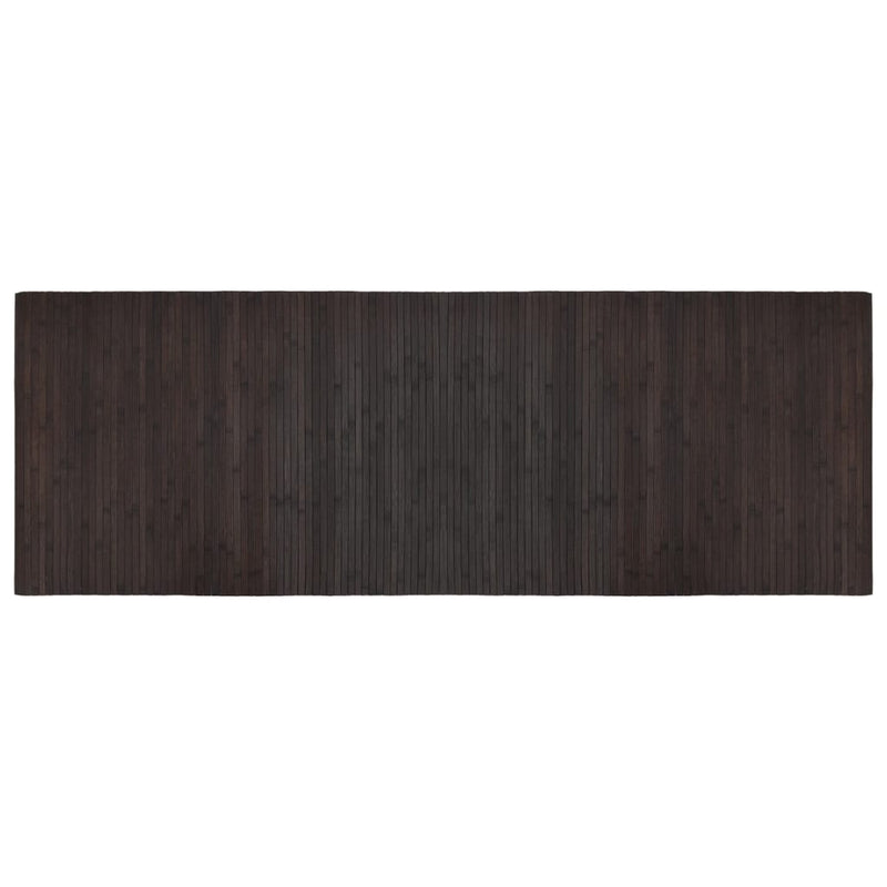 vidaXL négyszögletű sötétbarna bambusz szőnyeg 70 x 200 cm