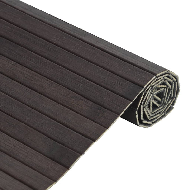 vidaXL négyszögletű sötétbarna bambusz szőnyeg 70 x 200 cm