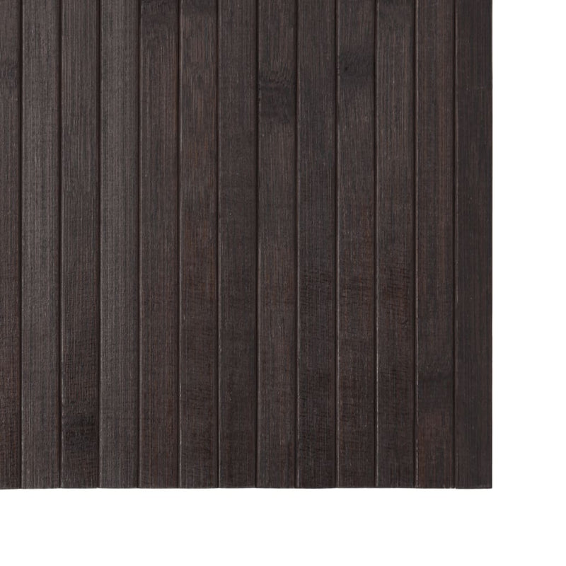 vidaXL négyszögletű sötétbarna bambusz szőnyeg 70 x 200 cm