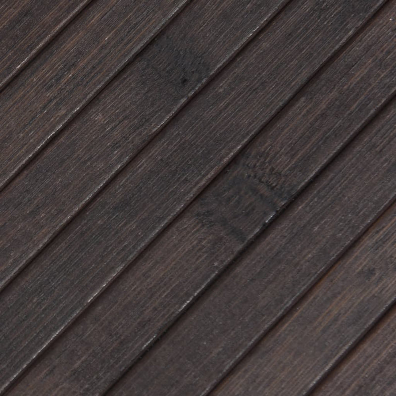 vidaXL négyszögletű sötétbarna bambusz szőnyeg 70 x 200 cm