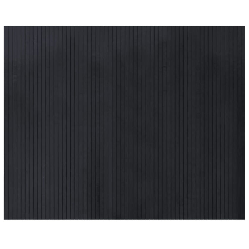 vidaXL négyszögletű fekete bambusz szőnyeg 80 x 100 cm
