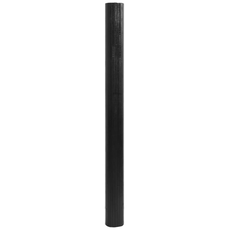 vidaXL négyszögletű fekete bambusz szőnyeg 80 x 100 cm