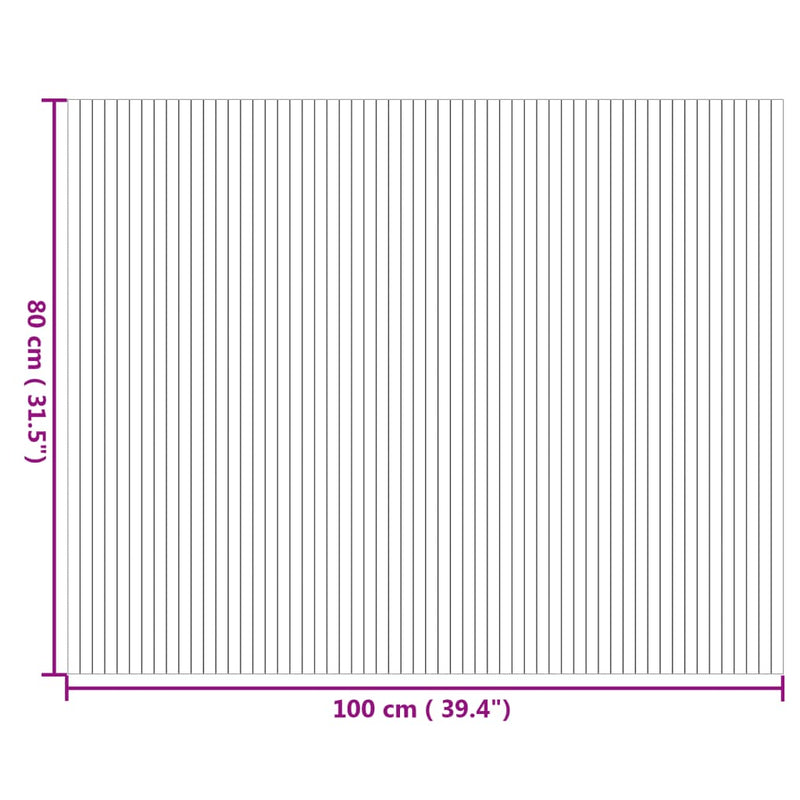 vidaXL négyszögletű természetes bambusz szőnyeg 80 x 100 cm