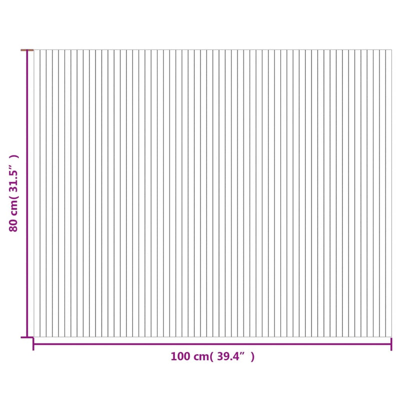 vidaXL négyszögletű világos természetes bambusz szőnyeg 80 x 100 cm