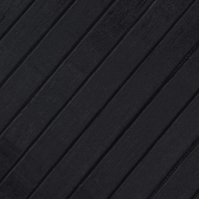 vidaXL négyszögletű fekete bambusz szőnyeg 80 x 200 cm