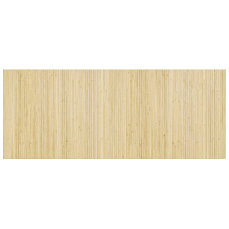 vidaXL négyszögletű világos természetes bambusz szőnyeg 80 x 200 cm