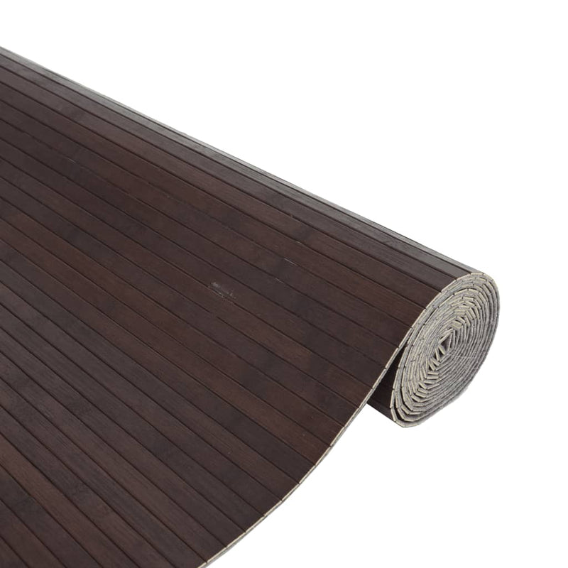 vidaXL négyszögletű sötétbarna bambusz szőnyeg 80 x 200 cm