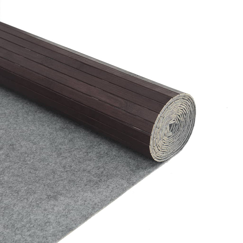 vidaXL négyszögletű sötétbarna bambusz szőnyeg 80 x 200 cm