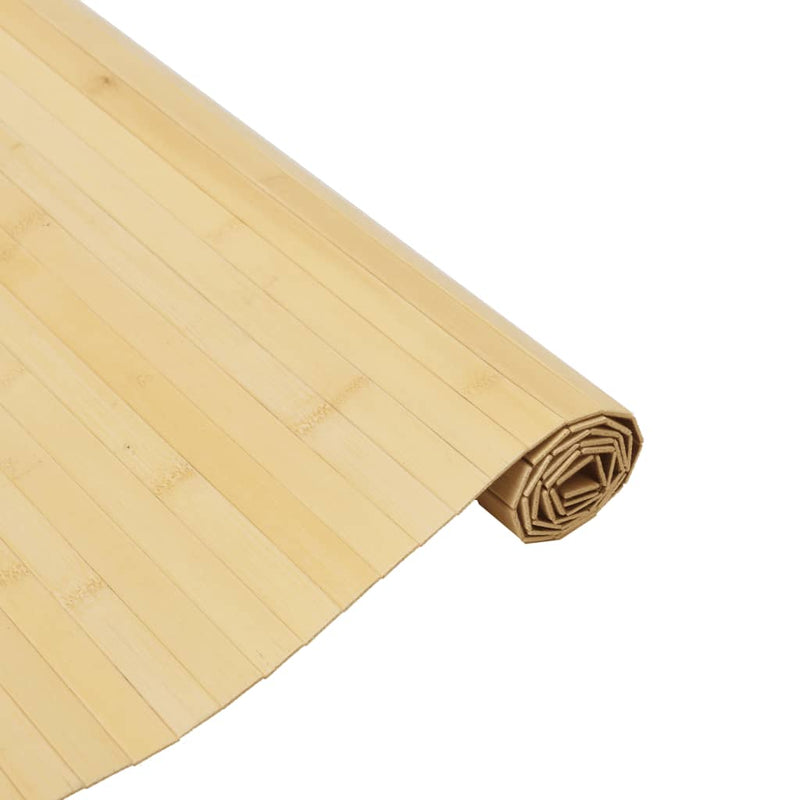vidaXL négyszögletű világos természetes bambusz szőnyeg 80 x 300 cm