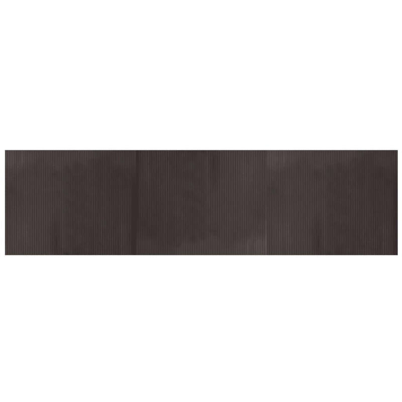 vidaXL négyszögletű sötétbarna bambusz szőnyeg 80 x 300 cm