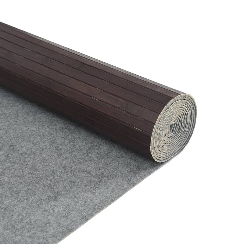 vidaXL négyszögletű sötétbarna bambusz szőnyeg 80 x 300 cm